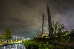 St. Louis Arch on a stormy day.